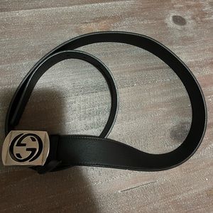 Gucci Belt with Silver Buckle